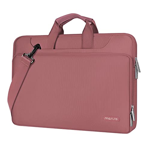 MOSISO 360 Protective Laptop Bag 13.3 inch, 13-14 inch Computer Bag Compatible with MacBook Air 13 inch/Pro 13 inch/Pro 14 inch,HP,Dell,Notebook, Laptop Carrying Case with Strap&Handle, Dusty Rose - color: Dusty Rose, size: 13.3 inch