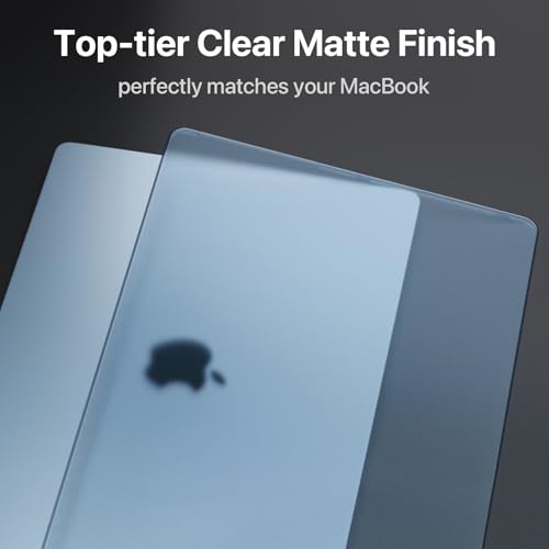 Soonjet for MacBook Air 15 inch Case, M5 M4 M3 M2 2026-2023 Keyboard Cover | 100% Color Match, Sky Blue, Clear Matte, Anti Crack & Fingerprint & Scratch, Ultra Thin & Light, Protective Laptop Hard Shell - color: Frost Sky Blue