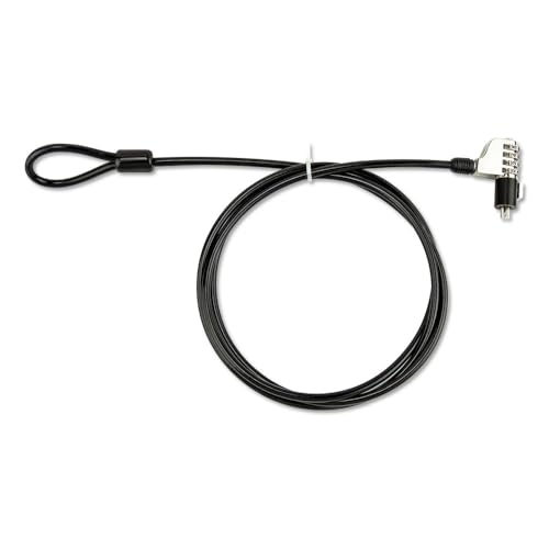 Innovera Combination Laptop Lock, 6 Ft Steel Cable