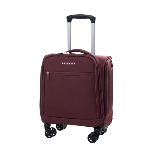 Verage Underseat Carry On Luggage with Wheels, 14.5-Inch Spinner Small Suitcase, Softside Lightweight Travel Bag for Men and Women, Airplane Carry On Bag, Burgundy Red - color: Truffle Red, size: Basic Underseat