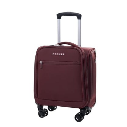 Verage Underseat Carry On Luggage with Wheels, 14.5-Inch Spinner Small Suitcase, Softside Lightweight Travel Bag for Men and Women, Airplane Carry On Bag, Burgundy Red - color: Truffle Red, size: Basic Underseat