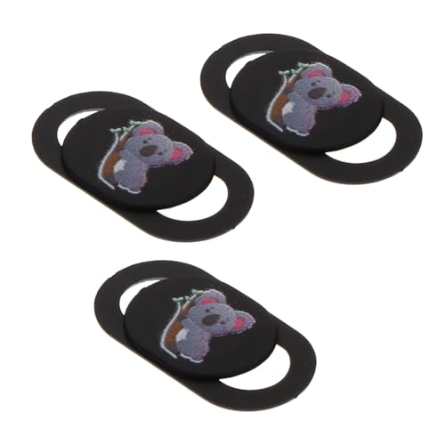 DOITOOL 3pcs Laptop Webcam Privacy Covers with Koala Pattern, Ultra-Thin Sliding Camera Lens Caps for Computers, Tablets, and Smartphones, Anti-Peeping Security Protectors