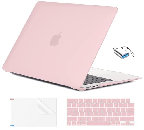 EooCoo for MacBook Air 13 inch Case M5/M4/M3/M2 2026-2022, Matte Pink | Soft-Touch Feel for Mac Air 13.6", Hard Shell, Keyboard Cover, Screen Film & Type-C Included, A3449/A3240/A3113/A2681 - color: Matte Pink