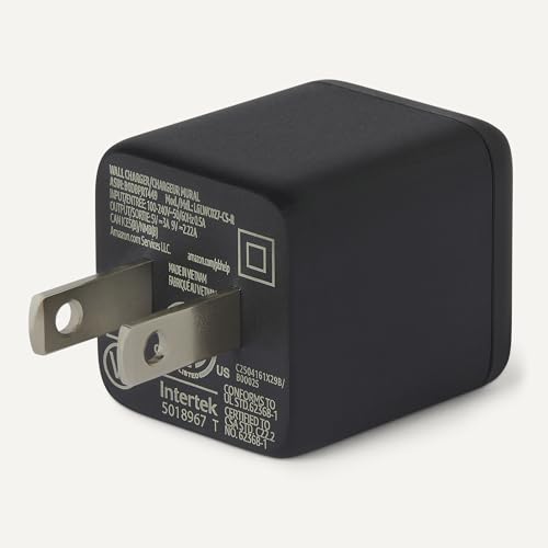 Amazon Basics 20W Fast Charging USB-C Nano GaN Wall Charger, 1-Port PD 3.1, Compact Travel-Friendly, Wide Compatibility for iPhone, Tablets, Phones, Black - color: Black, style: 20 W One Port