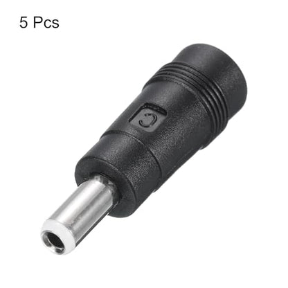 5 Pack DC Power Connector Adapter, 5.5x2.1mm Female Jack to 5.5x2.5mm Male Plug Universal Barrel Electrical Socket Adapter Plug Converter for Laptop Router