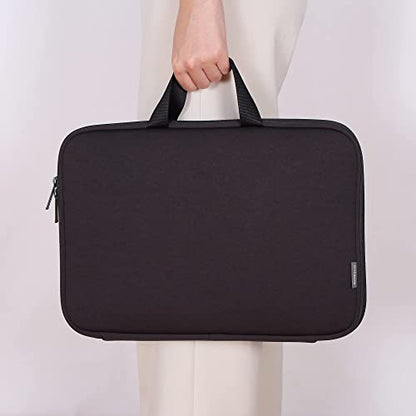 Laptop Sleeve 15.6 Inch, Protective Laptop Case with Handle & Inner Pocket, Lightweight Bag, Notebook Computer Carrying Cover (Black)