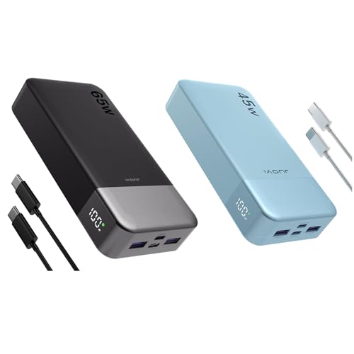 JUOVI Power Bank 65W 20000mAh Laptop Portable Charger+ J2621 20000mAh 45W Portable Charger