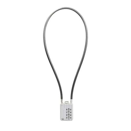 50CM/20in Long Cable Lock - 4-Digit Combination Lock, Re-settable Combination, Security Cable Lock for Luggage, Suitcase, Gun, Helmet - Silver, 1-Pack - size: 50cm (20 inch) Cable