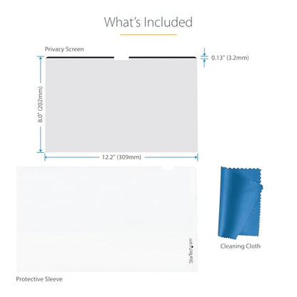 StarTech 14in MacBook Pro Magnetic Privacy Screen, Glossy Sides, Laptop | Reversible Anti-Glare Matte, MacBook M1 M2 M3 M4 M5 Compatible, Privacy Filter, +/-30 Deg. View - style: 14" MacBook Pro M1/M2/M3