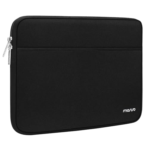 MOSISO Laptop Case 13-14 inch, 13.3 inch Laptop Sleeve Bag Compatible with MacBook Air 13 13.6/Pro/Neo 13/Pro 14, HP Dell ASUS Lenovo,Neoprene Carrying Case with Horizontal Pocket, Black - color: Black