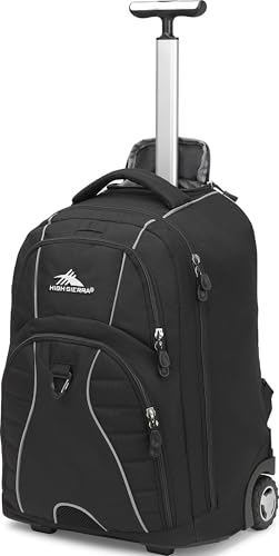 High Sierra Freewheel Wheeled Laptop Backpack, Black, 20.5 x 13.5 x 8-Inch - color: Black