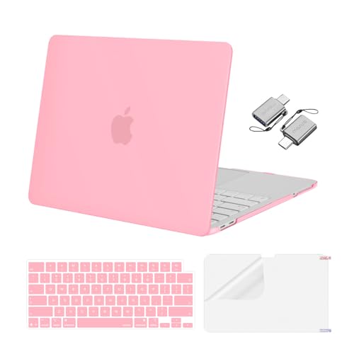 MOSISO Compatible with MacBook Neo Case 13 inch 2026 A3404, Pink | Crack & Scratch Resistant Cover Protective Ultra-Thin Hard Shell & Keyboard Cover & Screen Film & Type C - color: Pink