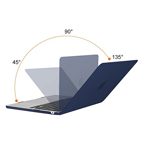 MOSISO Compatible with MacBook Air 13 inch Case M5 2026 M4 M3 M2 2025-2022 | A3449 A3240 A3113 A2681, Scratches-Resistant Protective Hard Shell for MacBook Air 13.6 inch Case, Navy Blue - color: Navy Blue