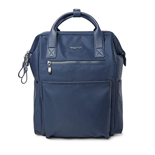 Baggallini Soho Backpack - Travel Laptop Backpack for Women - Lightweight Water-Resistant Luggage Bag, French Navy - color: French Navy