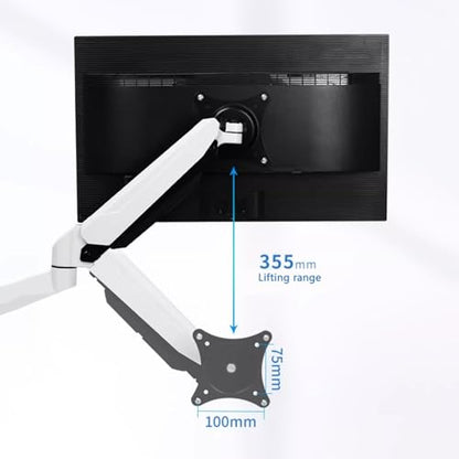 Monitor Stand Single Monitor Mount, Adjustable Monitor Arm Desk Mount, Full Motion Monitor Arm with C-clamp and Cable Management, Fits 15"-32" Screen, Holds 17.6lb monitor stand desk arm(300mm) - size: 300mm