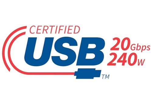 Sewell USB 4.0 Type C 20Gbps Cable, USB-IF Certified, 4K 240w, 6.5 ft. | USB-IF Certified, 4K 60Hz Video,240W Fast charging, Compatible with MacBook Pro, iPhone 17, Mac Mini, and SSD