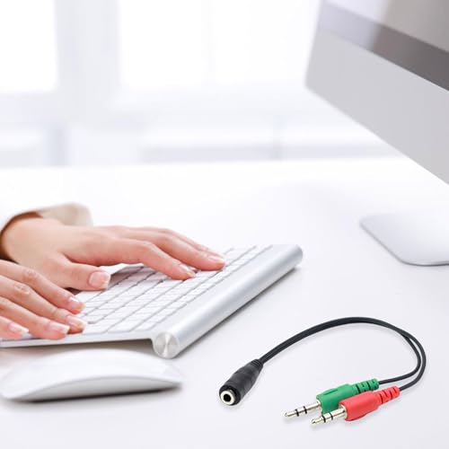 3.5mm Sound Adapter Y Splitter 3.5mm Cable Headsets 2 Female to 1 Male for Laptop Phone Earphone Headphone Microphone Headphone Splitter