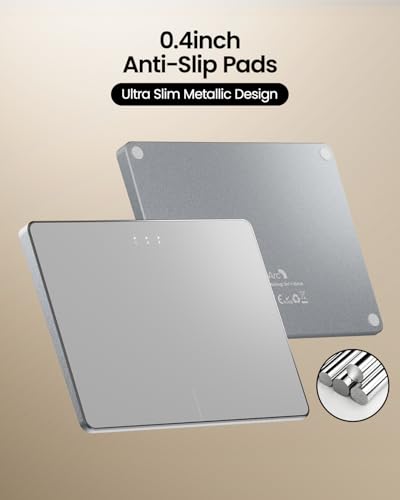 ProtoArc T1 Plus Bluetooth Trackpad for Win 11/10, White Silver | Large 6.4" touch surface, supports 3-device switching via Bluetooth. No USB receiver needed. Rechargeable and Multi-Gesture. - color: White and Silver