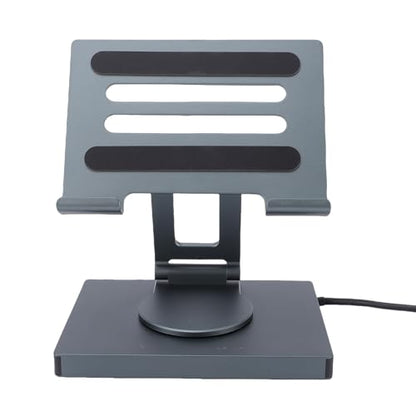 100W PD Charging USB C Laptop Docking Station, 7 in 1 Tablet Holder Hub, 4K 30Hz, 360 Swivel, Aluminum Alloy, for Laptop, Home Office