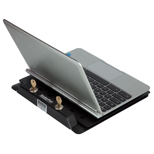 BMS AnchorPad 1110 Double Plate Laptop Computer & Electronic Equipment Security Stand with Screen Mobility (Very High-Bonding Double-Sided Tape for Desktop Adhesive Mounting) – AP 1110 D-DP