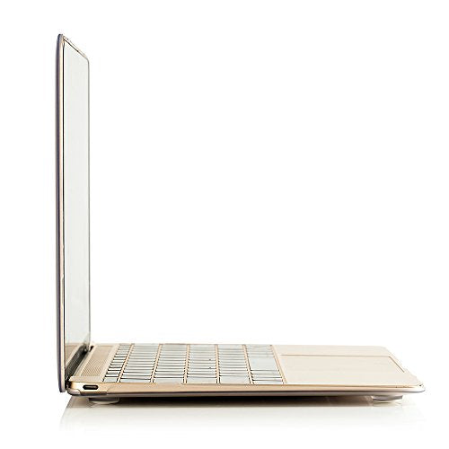 RUBAN Case Compatible with MacBook 12 Inch A1534 - Slim Snap On Hard Shell Protective Cover and Keyboard Cover, Frost White - color: Frost Clear