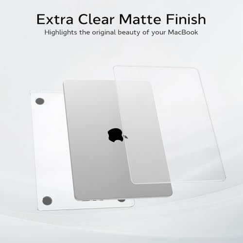 B BELK Compatible with MacBook Air 13 inch Case 2026 2025-2022 M5 M4 M3 M2 | [100% Official Color] [Slim Armor] Plastic Hard Shell for MacBook Air 13.6 inch Case (A3449 A3240 A3113 A2681), Matte Clear - color: Matte Clear