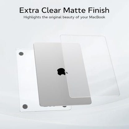B BELK Compatible with MacBook Air 13 inch Case 2026 2025-2022 M5 M4 M3 M2 | [100% Official Color] [Slim Armor] Plastic Hard Shell for MacBook Air 13.6 inch Case (A3449 A3240 A3113 A2681), Matte Clear - color: Matte Clear