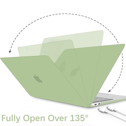 B BELK for MacBook Air 13 inch Case 2021-2018 M1 A2337 A2179 A1932 Touch ID | Matte Plastic Laptop Hard Shell for MacBook Air 13.3 inch Case with Keyboard Cover & Screen Protector, Avocado Green - color: Avocado Green