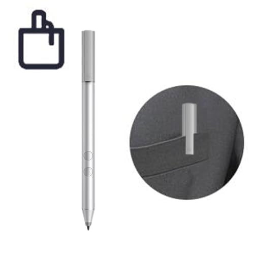 Active Stylus Pen 1MR94AA for HP Envy x360/Pavilion x360/Spectre x360 - Pressure Sensitive, Windows Ink, Palm Rejection, Digital Pen with Battery 905512-001 - color: Silver, style: 905512-001