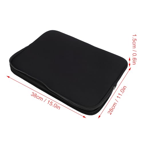 Basic Laptop Sleeve, Water Proof Neoprene Tablet Sleeve Carrying Bag Protective Cover Zippered Top Opening for Travel Business and Academic Use (15.6 Inch) - size: 15.6 Inch