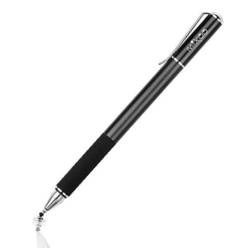 Mixoo Stylus Pen for Touchscreen, 2-in-1 Disc and Fiber Tip Sensitivity and Precision Stylus Pen for iPad, iPhone Tablet Android Phone Chromebook Switch All Touch Screens Devices, Black - color: Black