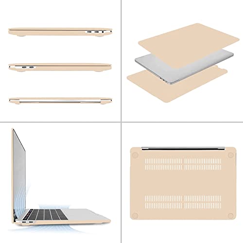 MOSISO Compatible with MacBook Pro 13 inch Case M2 M1, Apricot | Plastic Hard Shell Case Cover 2026-2016A2338 A2251 A2289 A2159 A1989 A1708 A1706 with/without Touch Bar - color: Apricot