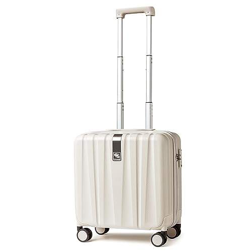 Hanke 16 Inch Underseat Carry On Luggage with Wheels, Small Hard Shell Weekender Suitcase, Travel Approved Lightweight Luggage for Women and Men, Birthday Gift - Ivory White - color: Ivory White, size: Underseat 16-Inch
