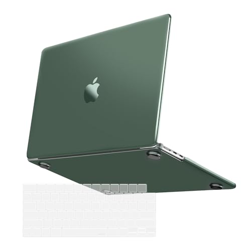 MOSISO Compatible with MacBook Air 13 inch Case M5 M4 M3 M2 2026-2022 | 2 in 1 Kit Anti-Fingerprints Shell for Mac Air 13.6, Ultra Seamlessly Closes Cover, A3449 A3240 A3113 A2681, Emerald Green - color: Emerald Green