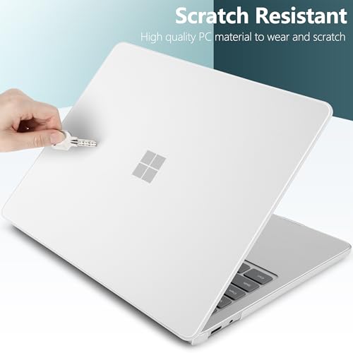 Batianda Case for Microsoft Surface Laptop 13 inch 2025-2026, Matte White | Fits Model 2095, Lightweight Slim Hard Shell with Scratch-Resistant Protection, Easy Installation, Precision Fit - color: Matte white