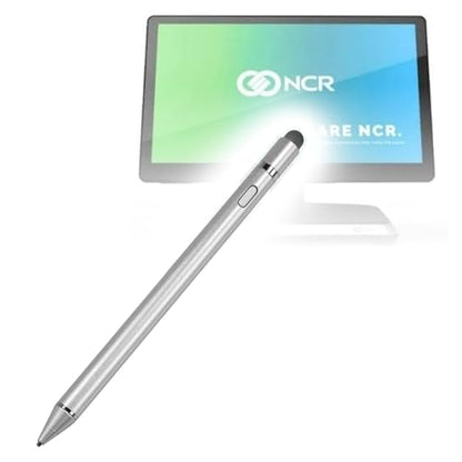BoxWave Stylus Pen Compatible with NCR POS Terminal CX-Series (18.5 in) - AccuPoint Active Stylus, Electronic Stylus with Ultra Fine Tip - Metallic Silver