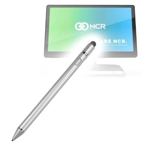 BoxWave Stylus Pen Compatible with NCR POS Terminal CX-Series (18.5 in) - AccuPoint Active Stylus, Electronic Stylus with Ultra Fine Tip - Metallic Silver
