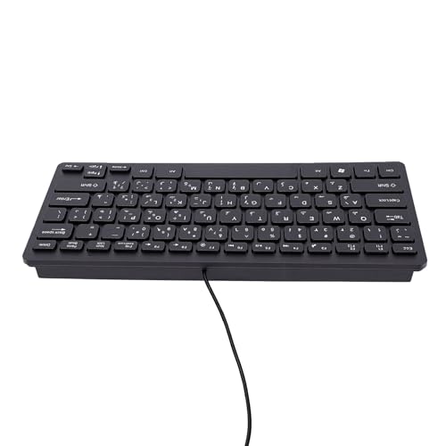 Asixxsix 78 Keys Wired Keyboard, USB Wired Minority Language Keyboard with 1.35M Cable, Plug and Play for Office, Computer and Laptop (Arabic) - size: Arabic