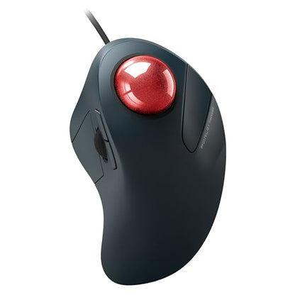 Wired Trackball Mouse for Large Hands, Ergonomic Design Reduces Wrist & Muscle Strain, Precision Tracking with Easy Index Finger Control, Compatible with PC, Laptop, Windows, Mac, Red - color: A-Red