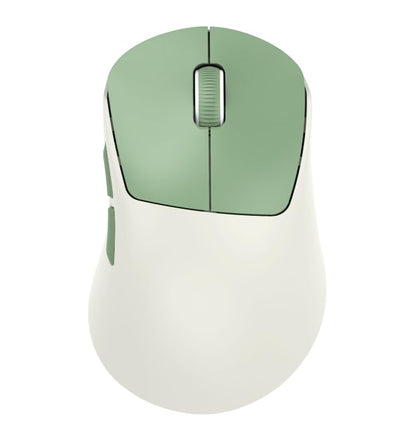 hunart H6 49g Wireless Mouse, Bluetooth & 2.4GHz, Rechargeable, Green | Silent Clicks, Two Ways to Connect, USB-C Charging, Lightweight Right-Hand Ergonomic Comfort, for Laptop, MacBook, Computer - color: Green