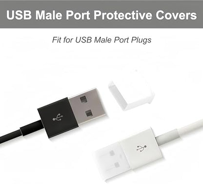 40Pcs Silicone USB Male Port Protectors Anti Dust Cap Cover for Charging Cable Data Cable, USB Data Cable Dust Cover Plug Caps Covers Anti Dust Protector Black - size: USB