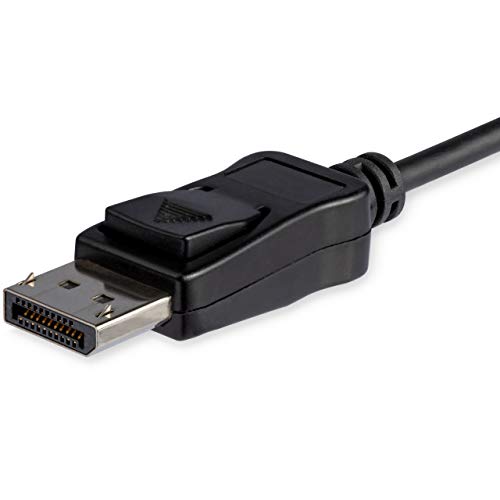 StarTech 3.3ft USB-C to DisplayPort 1.4 Cable, 8K 60Hz, HDR (CDP2DP141MB) | 5K, 4K, HBR3, DSC, 32.4Gbps, DP Alt Mode, USB-C/Thunderbolt 3, Latching DP Connector, 1m, USB-C/Thunderbolt 3 - size: 3.3 feet