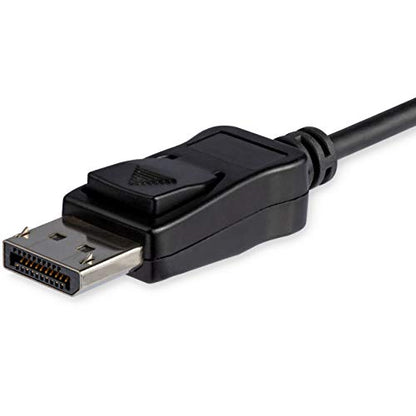 StarTech 3.3ft USB-C to DisplayPort 1.4 Cable, 8K 60Hz, HDR (CDP2DP141MB) | 5K, 4K, HBR3, DSC, 32.4Gbps, DP Alt Mode, USB-C/Thunderbolt 3, Latching DP Connector, 1m, USB-C/Thunderbolt 3 - size: 3.3 feet