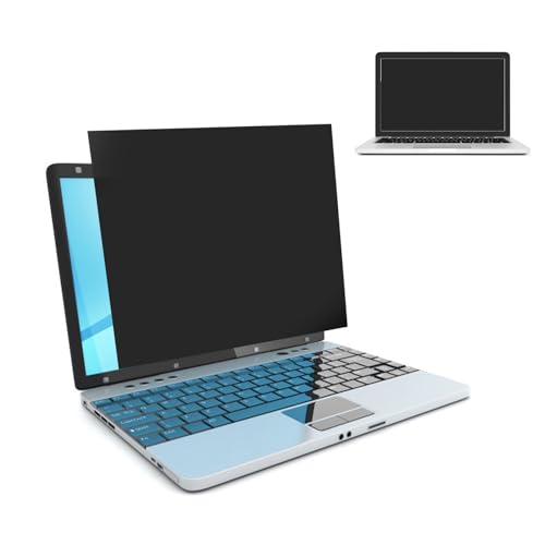 Zunate 14 Inch Laptop Privacy Screen Filter, 16:9 Anti Blue Light Anti Glare Film for Widescreen Display Eye Strain Reduction Scratch Guard