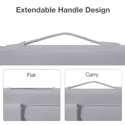 MOSISO 360 Protective Laptop Case 13.3 inch, 13-13.3 inch Laptop Sleeve | Compatible with MacBook Air/Pro 13 / Pro 14, HP Dell ASUS Lenovo,Side Open Bag with 2 Raised&1 Flapover Pockets, Steel Gray - color: Steel Gray, size: 13.3 inch