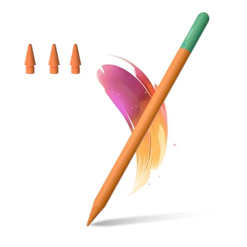 Stylus Pen for iPad 2018-2026, 4X USB-C Fast Charging Pencil with Palm Rejection & Tilt Sensitivity, Magnetic Digital Pen for iPad 11/10/9/8/7/6, Air 5/M4/M3/M2, Pro M5/M4, Mini 7/6, Orange - color: Orange