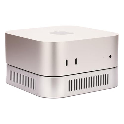 M4 M5 Mac mini Stand, Silver Holder for Mac mini 2024-2026 with Ventilation Heat Dissipation Cooling, Desk Mount Accessories with Anti-Slip Silicone and Dust-Proof Nets - color: Silver for Mac Mini 2024-2028