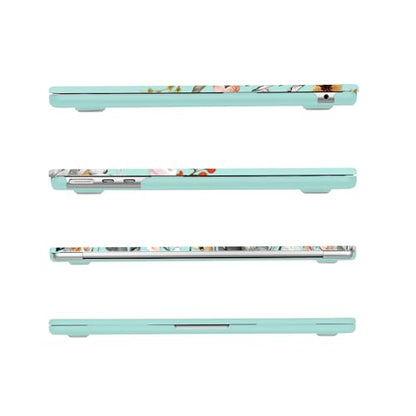 MOSISO Compatible with MacBook Air 13 inch Case M5 2026 M4 2025 M3 M2 2024-2022 A3449 A3240 A3113 A2681, Plastic Garden Flowers Hard Shell&Keyboard Cover&Screen Film for MacBook Air 13.6, Green - color: Green