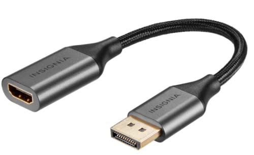 INSIGNIA USB-C Multiport HDMI Adapter – 4K Ultra HD, 60W PD Charging, 5Gbps USB 3.0 – Compatible with MacBook, iPad, Chromebook, Windows Laptop, TV (Display Port to HDMI) - style: Display Port to HDMI Adapter