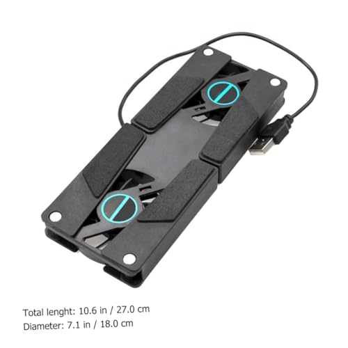 TEHAUX 2Pcs USB Laptop Cooling Pad with Dual Fans Slip Support Base Quiet Operation Portable Folding Design for All Laptop for Use